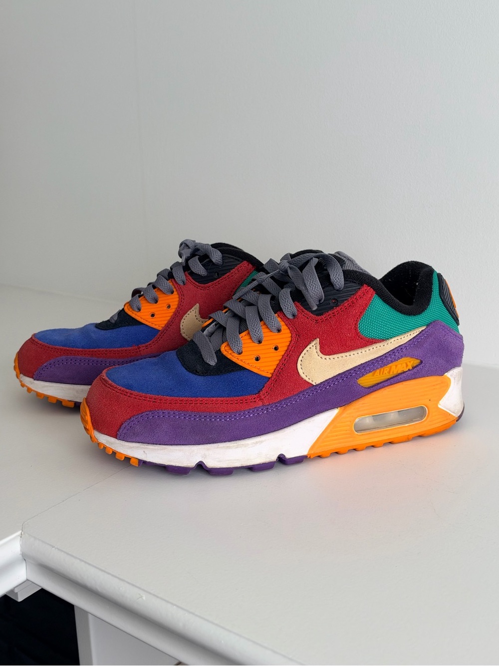 Nike Air Max 90 Viotech Multicolor Sneakers Size 6Y
